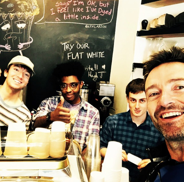 Actor Hugh Jackman owns a coffee company that donates 100% of its profits to charity.