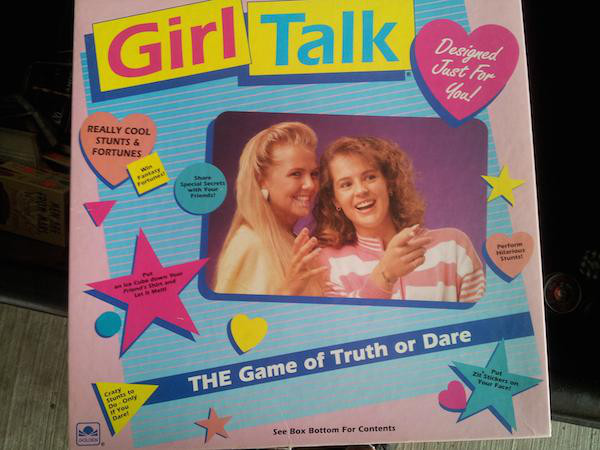 girl talk board game - Girl Talk Designed Just For you Really Cool Stunts & Fortunes The Game of Truth or Dare See Box Bottom For Contents