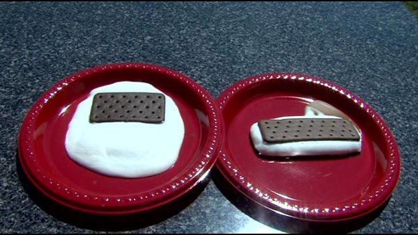 Speaking of Walmart, let's turn our attention to “the ice cream sandwich that wouldn't melt"— Walmart's Great Value brand.

In July 2014, a Cincinnati station, WCPO, conducted a melting test on several brands of ice cream (Haagen-Dazs, Klondike and Walmart Great Value). They were informed by a local mother of two, Christie Watson, that ice cream treats sold by Walmart did not melt when left out in the sun for several hours.

The three brands of ice cream were all left out in the sun for 30 minutes. The Walmart sandwich melted the least while the Klondike sandwich was about two-thirds melted, and the Haagen-Dazs ice cream melted completely. 

The retail giant attempted to offer WCPO an explanation. "Ice cream melts based on the ingredients including cream," said a Walmart representative. "Ice cream with more cream will melt at a slower rate, which is the case with our Great Value ice cream sandwiches." Sean O'Keefe, a food chemist at Virginia Tech, disagreed. He said that more cream should make ice cream melt faster. O'Keefe did confirm that fat could affect the rate at which an ice cream product will melt—the less fat (and the more water) in ice cream, the slower it liquefies.

The Walmart ice cream also contains some stabilizers to help the ice cream keep its shape. They include guar gum and cellulose gum. (Haagen-Dazs doesn't contain any stabilizers.)

An ice cream sandwich that doesn't melt may not sound like the most appetizing of summer treats. However, according to the U.S. Food and Drug Administration and the Center for Science in the Public Interest, the stabilizers are both categorized as safe for consumption.