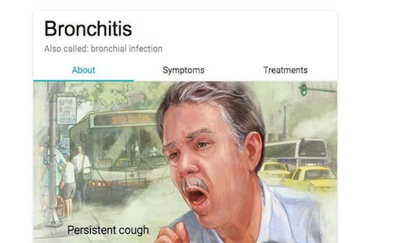 One of the newer features Google’s search engine offers is specific information about health conditions. For example, searching Bronchitis will return critical information that you need to know.