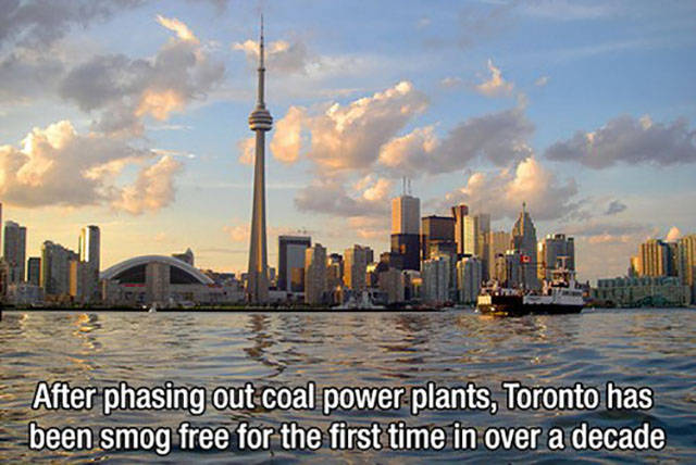 time in toronto - After phasing out coal power plants, Toronto has been smog free for the first time in over a decade