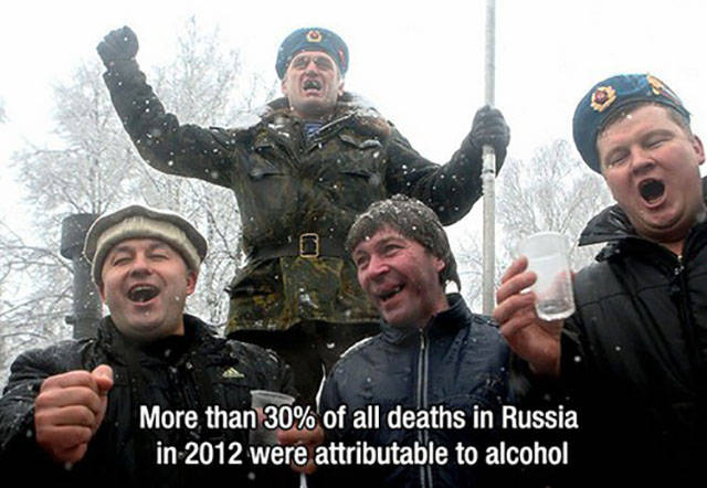 russians vodka - More than 30% of all deaths in Russia in 2012 were attributable to alcohol