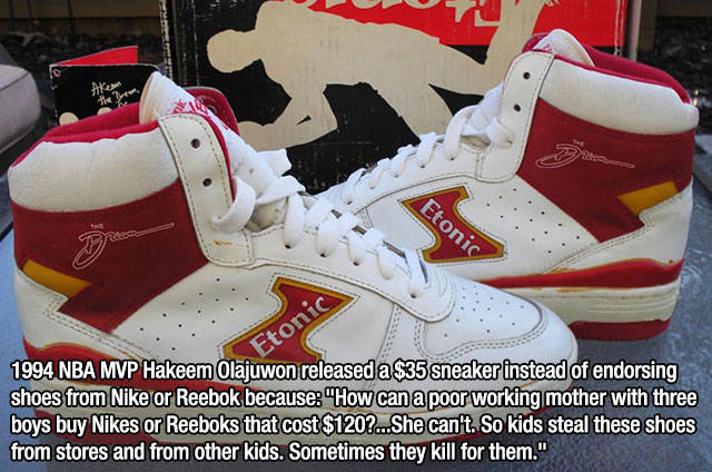 old school lotto shoes - Men thu, Etonic Etonic 1994 Nba Mvp Hakeem Olajuwon released a $35 sneaker instead of endorsing shoes from Nike or Reebok because "How can a poor working mother with three boys buy Nikes or Reeboks that cost $120?...She can't. So 