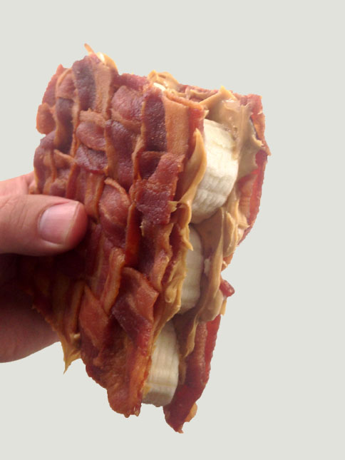 Low carb diet? Use a bacon weave for sandwich bread!