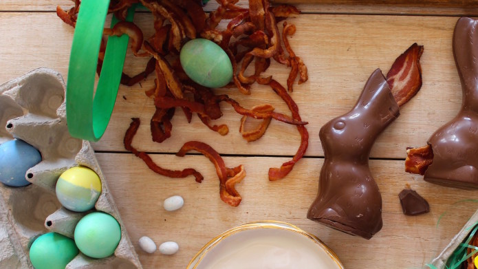 Put a little bacon surprise in your Easter bunnies...