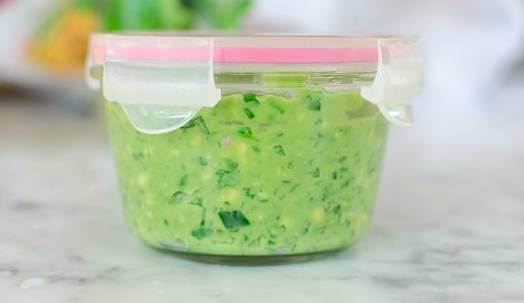 If you add water to the top of guacamole before you refrigerate it, it will stay fresh and green!