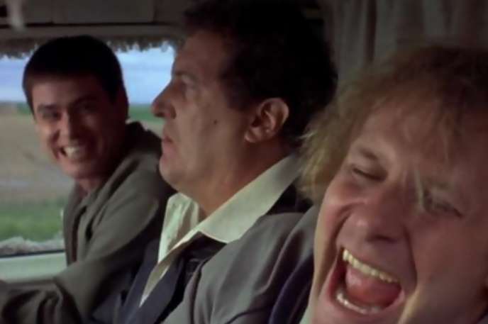 Dumb and Dumber’s most annoying sound in the world: Not only were Jim Carrey’s annoying road trip antics unscripted, but so was Jeff Daniel’s hysterical laughter. Even the hissy fit by hit man Joe Mentalino was unplanned.