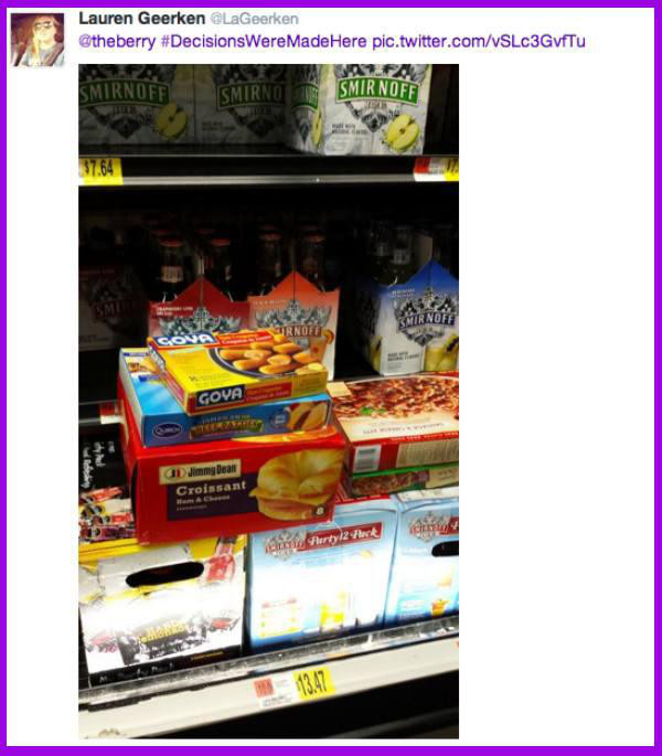 17 times decisions were made at the grocery store