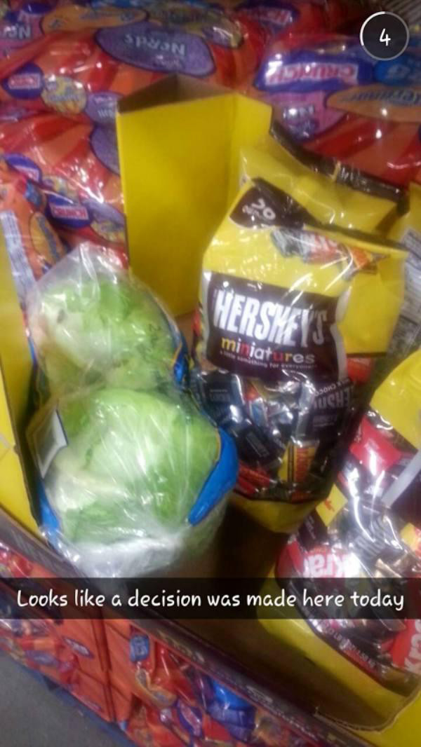 17 times decisions were made at the grocery store