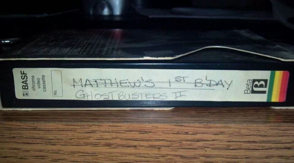 ghostbusters 2 vhs birthday - Basf chrome cassette Matthe'S 1st B Day Ghostbusters # Beta