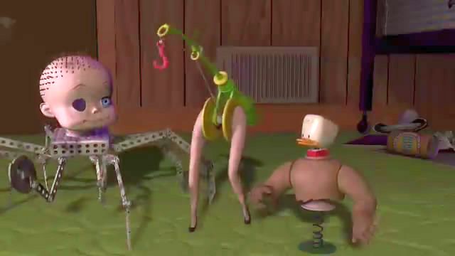 There is a hooker in Toy Story. The official name of this fishing line/human is “legs” but there is definite symbolism in a hook and some legs, it doesn’t take a giant leap to see the reference to a lady of the night and they caught us hook, line and sinker.