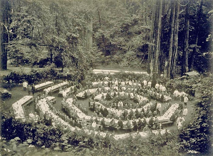 Bohemian Grove: Bohemian Grove is a 2,700-acre campground located in Monte Rio, California. Each year in July it hosts some of the most powerful men in the world. The club is a private members only organization and over the years there have been rumors of pagan rituals.
