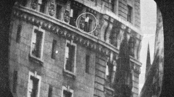 The first on camera death occurred on June 23, 1938, when Marion Perloff jumped from the 11th floor of the Time and Life building in New York City. 

Television was still very much in its infancy in the '30s, and there was not much in the way of programming. Engineers from RCA were working on improving TV technology in 1938, and were busy ramping up their efforts for what was hoped to be the medium's big coming out party at the 1939 New York World's Fair.

NBC cameraman Ross Plaisted was testing his video and audio equipment in Rockefeller Center when he spotted a 28-year-old woman descending from the 11th floor. He picked up the shot when she reached the 6th floor and followed her with his lens all the way down. A mic picked up the sounds of her hitting the ground and the gathering crowd's commotion after her leap. 

The only people who saw the grisly images were NBC engineers sitting on the third floor of the RCA Building. Despite the fact that the incident wasn't broadcast to the public, the woman's tragic end was discussed as a dark milestone everywhere—from Time magazine to radio trade publications to newspapers throughout the U.S.

"Death for the first time flashed across a television screen," Time declared. And it wouldn't be the last.