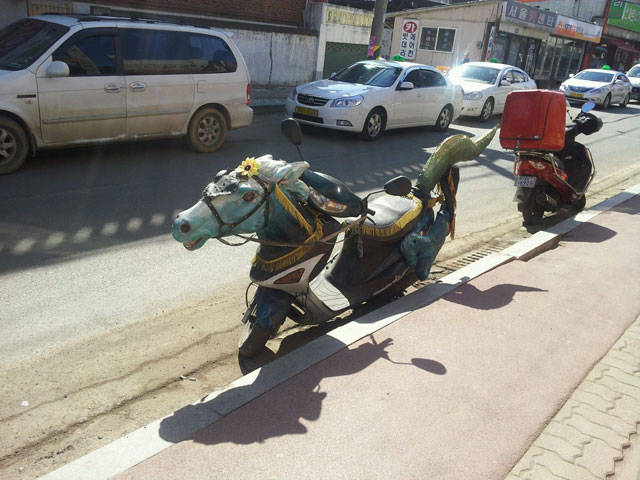 horse on a motorcycle - Ss