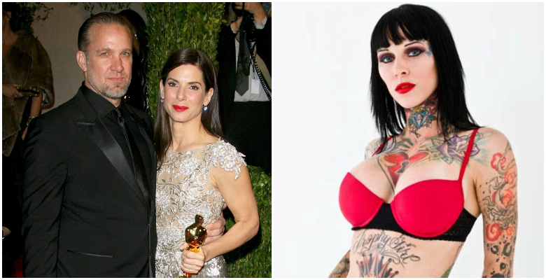 Love rat Jesse James cheated on his successful and beautiful wife Sandra Bullock with the exceptionally dirty looking Michelle “Bombshell” McGee. The revelations came not long after Bullock gave a heartfelt Oscar acceptance speech that was all about how incredible James was…awkard.
