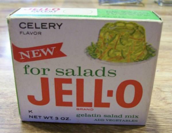 Celery Jello: Although it was created for use in salads, no one really saw the appeal for the vegetable-flavored jiggly food,so they were quickly pulled from shelves.