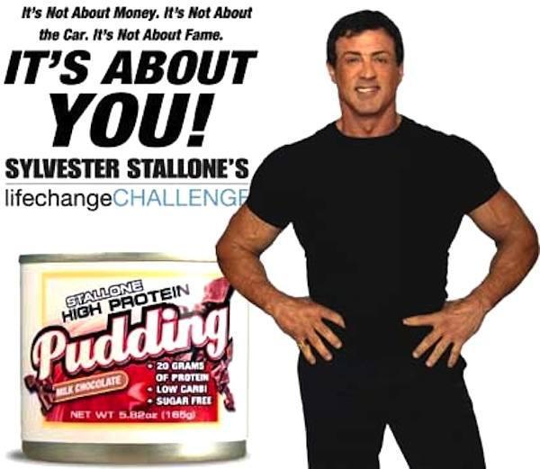 Sylvester Stallone pudding: Yes, it’s true. Stallone had a pudding. The high-protein, low-carb snack was pretty popular among bodybuilders, but Stallone was sued for allegedly stealing someone else’s recipe.