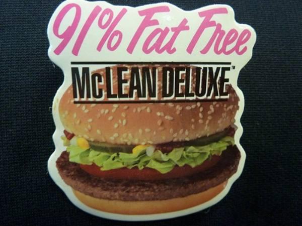 McLean Deluxe: McDonalds introduced this healthier burger in 1991. The problem was, they replaced fat with seaweed and water, and customers didn’t find it appealing.