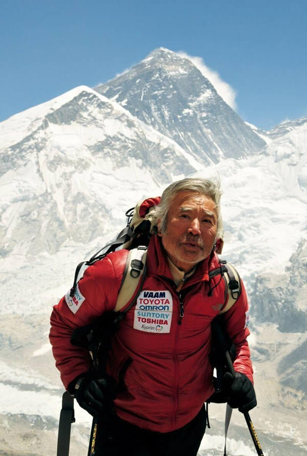 In May 2013, 80-yea-old Yuichiro Miura, a Japanese mountaineer, became the oldest person to reach the summit of Mount Everest. Miura had previously scaled Everest two additional times, at the age of 70, and, five years later, at the age of 75. After conquering the mountain for a third time, Miura promised to take it easy after the descent nearly cost him his life.

Prior to reaching the summit, Miura was facing health issues. He underwent heart surgery in January 2013 for an irregular heartbeat, which was his fourth heart operation since 2007. He also broke his pelvis and left thigh bone in a 2009 skiing accident.

To prepare for the grueling climb, Miura hiked in Tokyo with weighted gear and would spend time on a treadmill inside a specially designed low-oxygen room within his home.