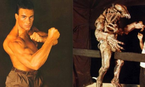 Jean-Claude Van Damme was the original guy in the Predator suit. The “Muscles from Brussels” was reportedly fired from the movie because he complained too much about how uncomfortable the suit was.