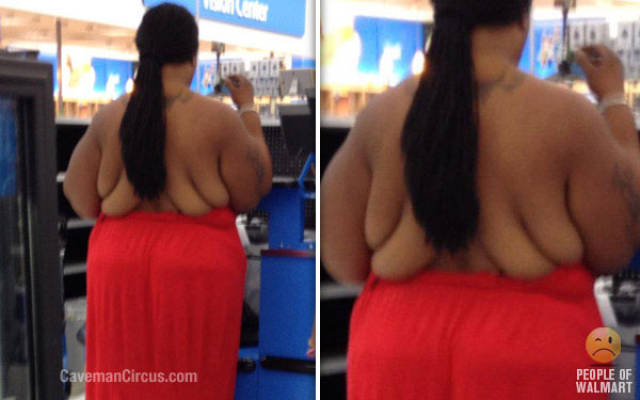 walmart back boobs - CavemanCircus.com People Of Walmart