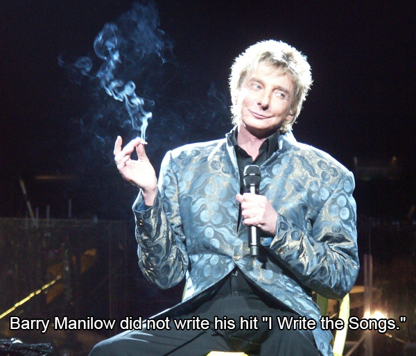 barry manilow gif - Barry Manilow did not write his hit "I Write the Songs."