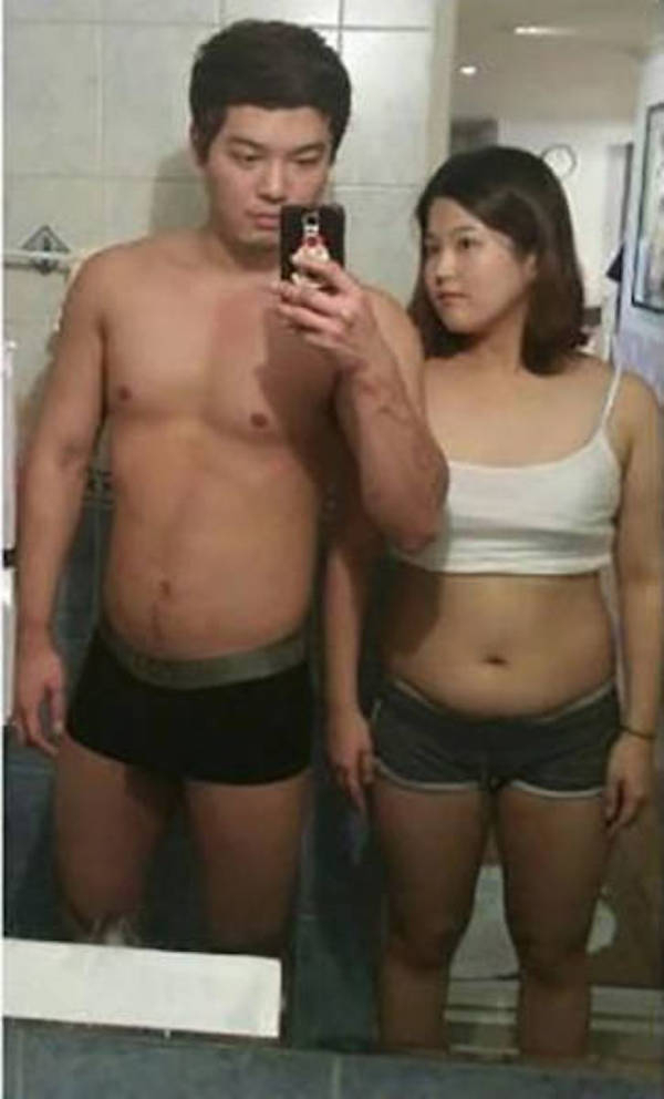 Korean couple undergo a dramatic change in the name of fitness