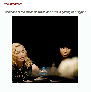 beyonce tidal meeting gif - freekumdress someone at the table "so which one of us is getting rid of iggy?"