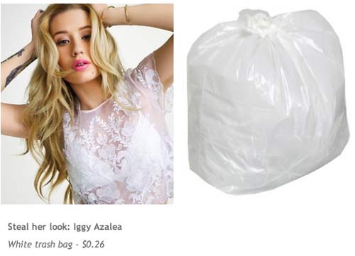 amethyst amelia kelly - Steal her look Iggy Azalea White trash bag 50.26