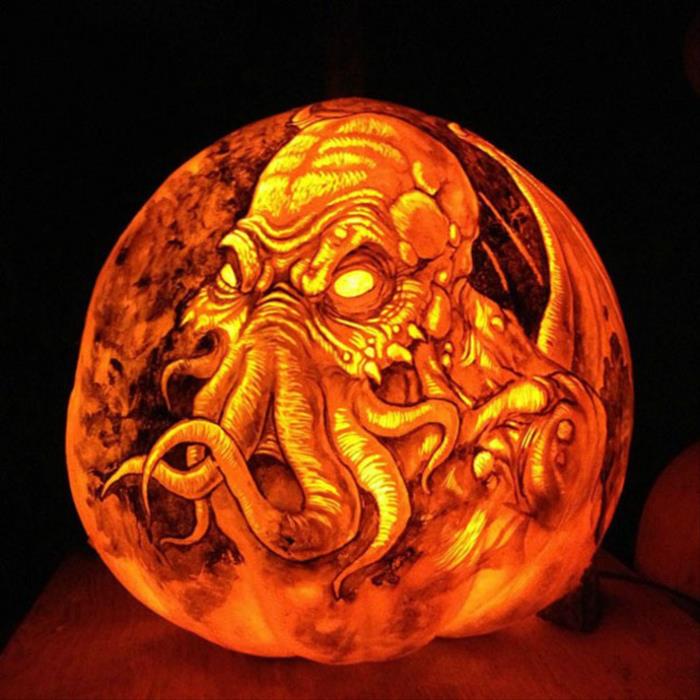 cthulhu pumpkin carving