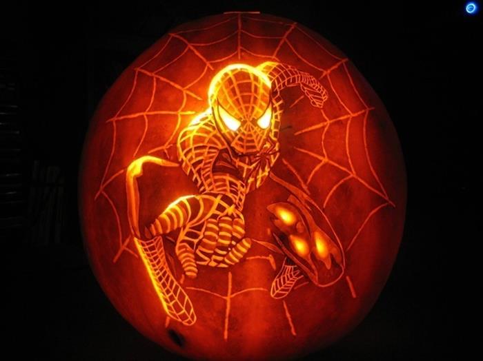 pumpkin halloween spiderman - 12