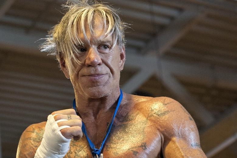 Mickey Rourke was arrested for spousal abuse. Mickey Rourke is your quintessential Hollywood bad boy and was actually an amateur boxer before he turned to acting. Rourke was arrested in 1994 for allegedly assaulting his wife, but the charges were later dropped.
