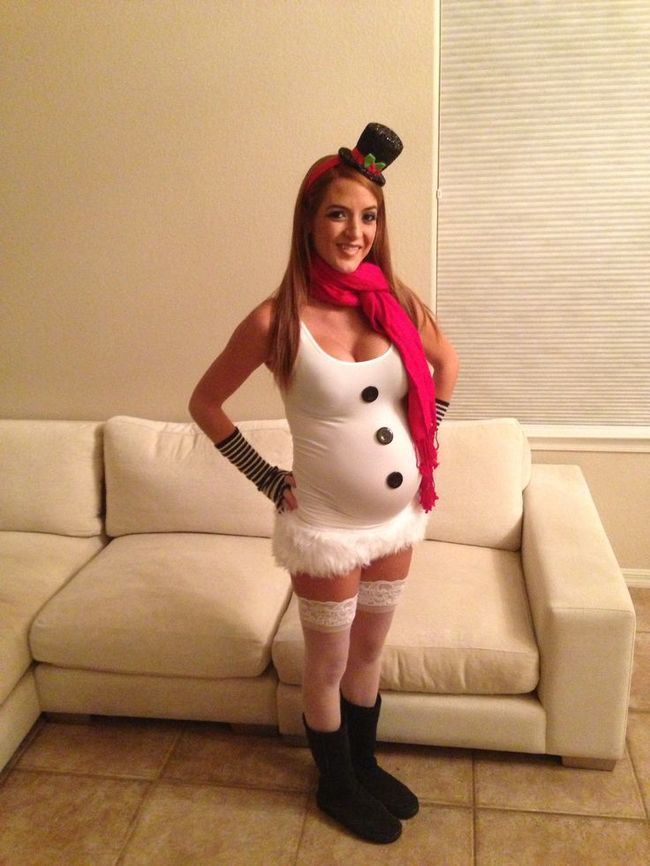 pregnant snowman costume