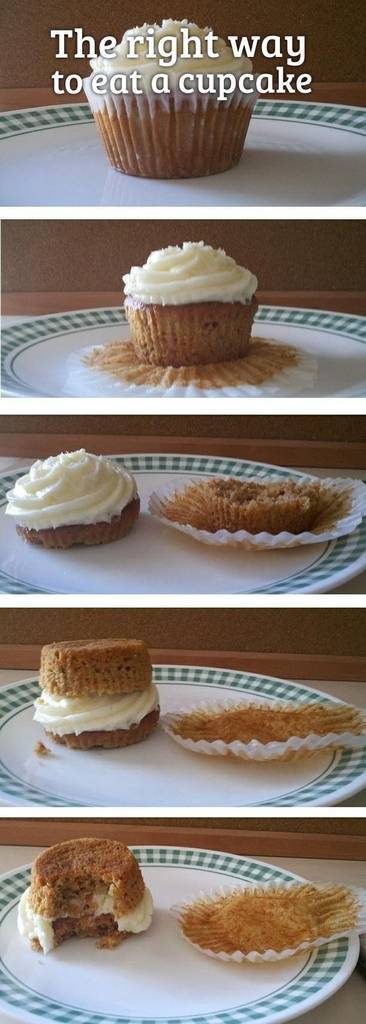 best way to eat a cupcake - The right way to eat a cupcake