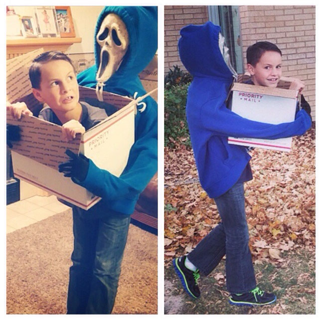 kid in a box halloween costume