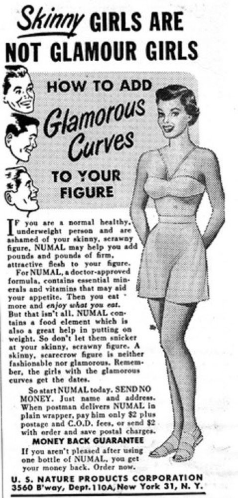 6 Vintage Ads Encouraged Women To Gain Weight, Not Lose It