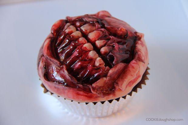 Better off undead: These creepy zombie teeth cupcakes are unreal and will gross out even the more weathered Halloween treat consumers. It’s hard not to feel like the cupcake is the one that will do the biting.