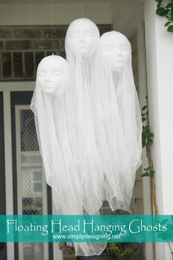 Keep out unwanted guests with these eerie ghost heads. Cover normal foam heads in long cheesecloths and you’ll have a haunting porch in no time.