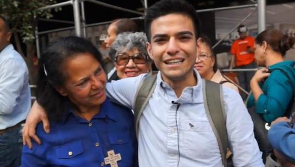 In September 2015, Saul Mejia, of Denver, Colorado, had traveled to New York City in the hope of getting a ticket to see Pope Francis during his first trip to the United States. 

"My dream was to see the pope, and I was just standing there hoping that someone might sell me a ticket or something," Mejia, 24, said. "I threw all my money away just to get here."

Mejia's prayers were answered when a stranger gave him her ticket to see the pontiff after seeing him line for several hours. "I have one for me, and then God told me, 'No, no, give it to him.'" the woman said. Mejia told her through tears that a chance to see the pope meant "the world" to him.