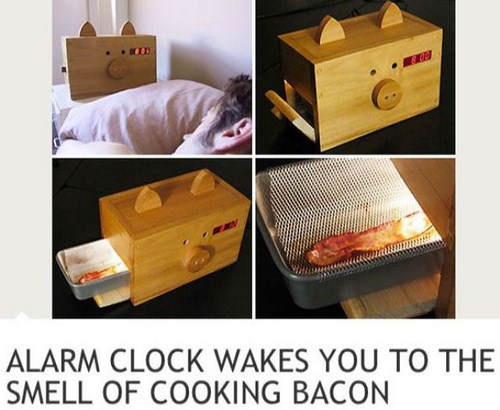 bacon cooking alarm clock - Alarm Clock Wakes You To The Smell Of Cooking Bacon