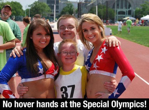 blond - 37 No hover hands at the Special Olympics!