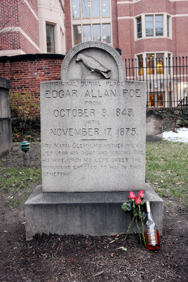 edgar allan poe's grave - Tiesurial Place Edgar Allan Poe . 849, November Z 1875 Snieglemester Les Un Sisa Ne Des Ve Sroteochon