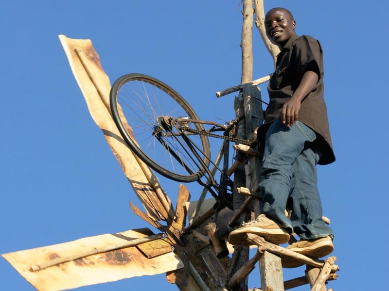A Malawian teenager who taught himself how to build a windmill out of junk and bring power to his village. He then went on to build a second, larger windmill to power irrigation pumps. He did this all from books he read in the library.