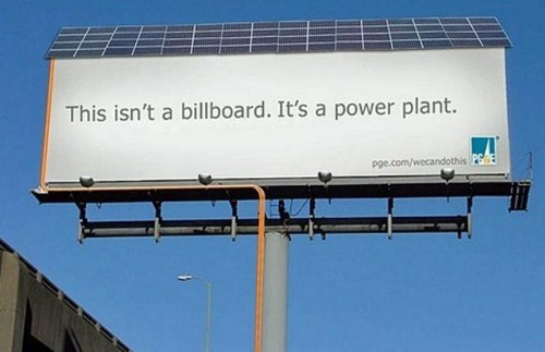 solar panel billboard - This isn't a billboard. It's a power plant. pge.comwecandothis Pe