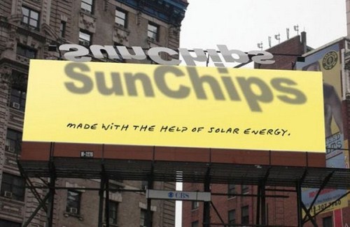 creative real estate billboards - SunChips Made With The Help Of Solar Energy.