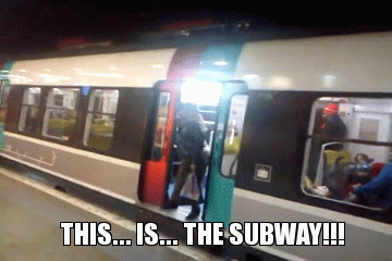 public transportation gif - This... Is... The Subway!!!