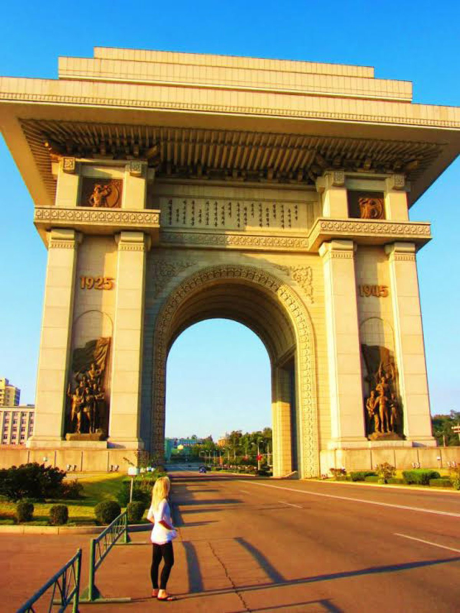 The Arch of Triumph inaugurated the 70th birthday of Kim II Sung in 1982.