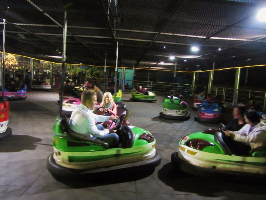 Back in Pyongyang, they went to a ‘Fun Fair’ that had roller coasters, bumper cars and a target practice competition with locals. It’s usually restricted to ‘elites,’ but they got to go… with at least half a dozen guard and minders in tow.