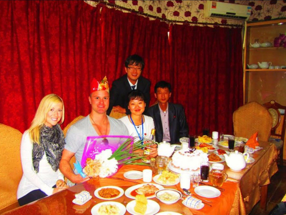 The couple celebrated Justin’s birthday at Chongryu Hotpot Restaurant with their minders as guests.