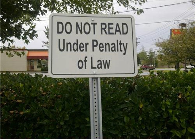 dumbest laws - Do Not Read Under Penalty of Law